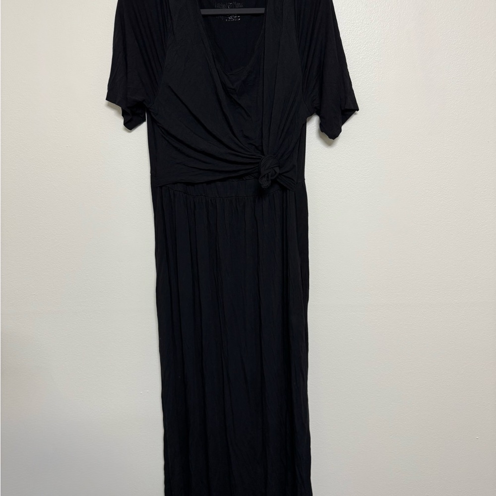 Latched Mama Boardwalk Black Maxi Nursing Dress